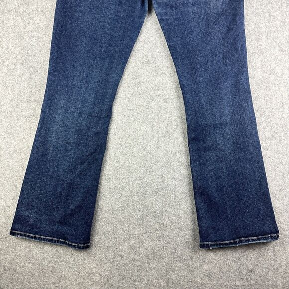 BKE Denim Jeans Women 32L Dark Wash Payton Bootcut Western Boho Mid Rise Stretch - Picture 8 of 15